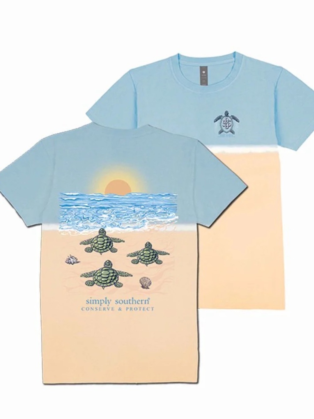 Simply Southern Track a Sea Turtle Tee Hatchling Women’s XL Ocean T-shirt Shirt